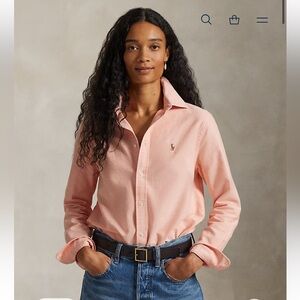 NWT Ralph Lauren 100% Cotton Soft Pink  Button Down Shirt